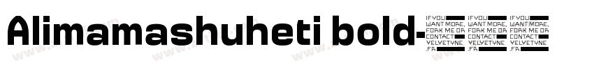 Alimamashuheti bold字体转换